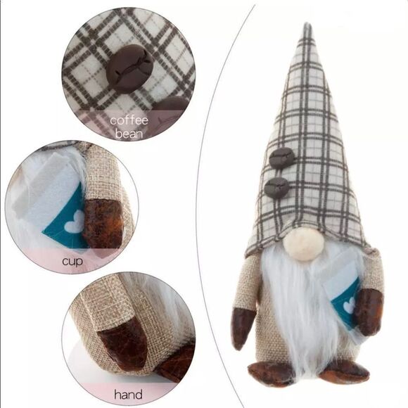 Coffee Gnome, Freestanding, 9” - Picture 1 of 3
